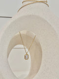 Long Pearl Hexagon Necklace
