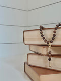 Beaded Wood Lariat