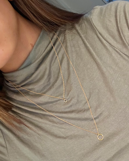 Double Layered Circle Necklace
